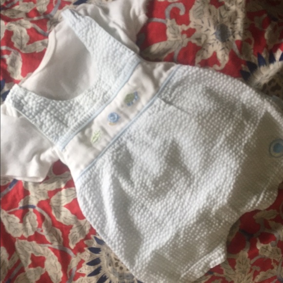 S🔴LD Seersucker Le Top: Bubble Romper - Picture 2 of 8